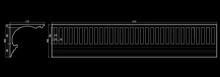 Карниз потолочный вентиляционный SKTL13V