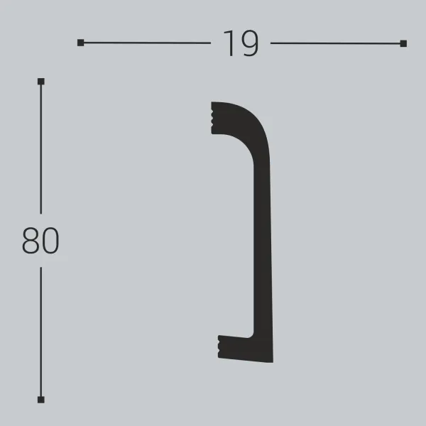 Плинтус напольный Belo Deco ПЛ 16 80-19 Графитовый массив