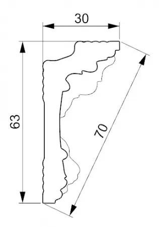 Карниз потолочный GLANZEPOL GP92