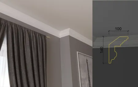 Карниз потолочный гипсовый Deco Line KT-72