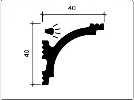 Карниз потолочный Европласт 6.50.404