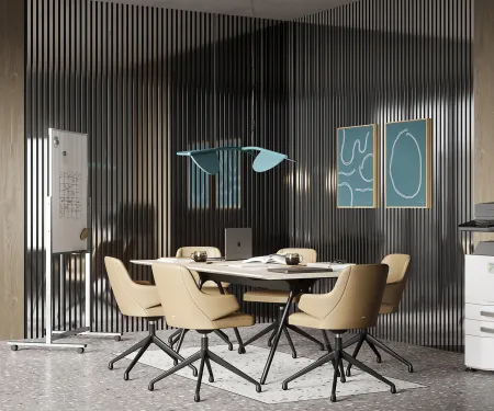 Комплект акуст.панелей, черный войлок, рейки ЭКОПОЛИМЕР хром/2шт/600