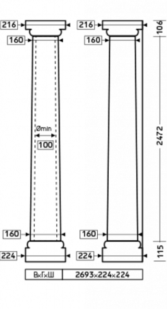 Колонна комплект Европласт 1.30.102