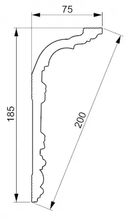 Карниз потолочный GLANZEPOL GP99