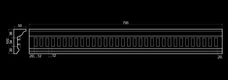 Карниз потолочный вентиляционный Artpole S6K2V