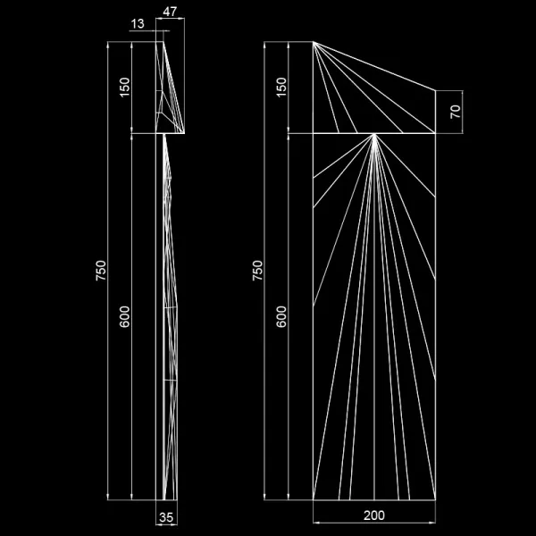 Гипсовый светильник OBSIDIO Right (теплый свет) Artpole ML-3R