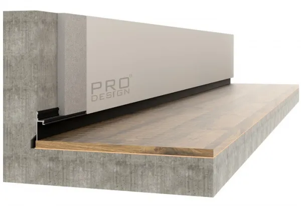 Теневой плинтус Pro Design 1269 Черный Муар RAL 9005