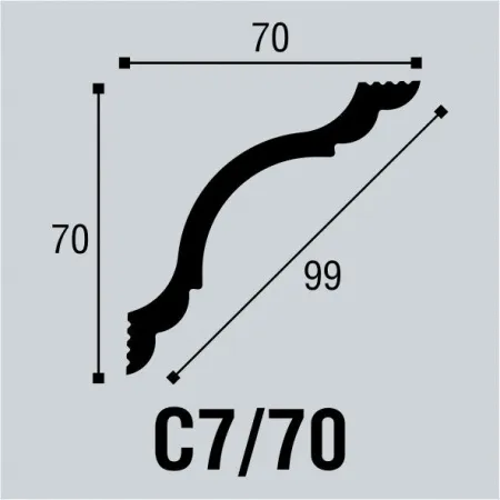 Карниз потолочный Bello Deco С7