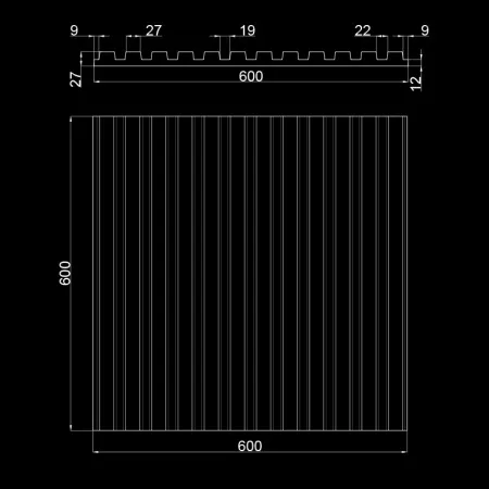 Гипсовая 3D панель Artpole PARALINE K1