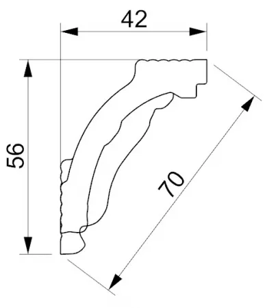 Карниз потолочный GLANZEPOL GP66