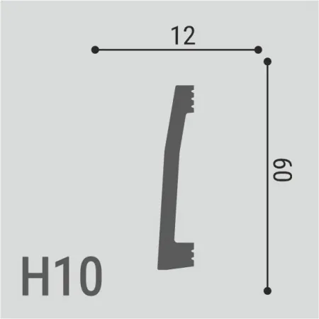 Плинтус напольный Де-Багет Н 10 60/12