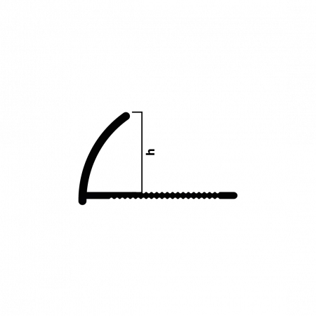 Профиль для плитки внешний гибкий 12мм (белый муар)