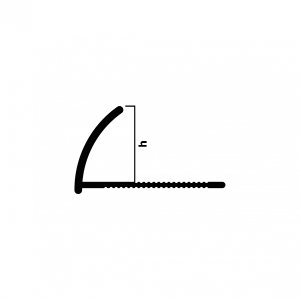 Профиль для плитки внешний 12мм (белый муар)