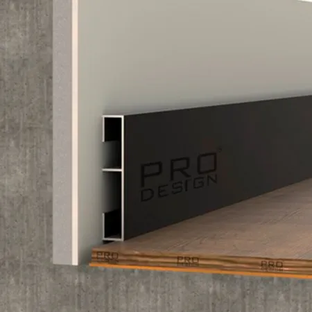 Вставка плинтус 1965 для плинтуса Pro Design 70мм Черный муар