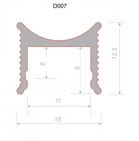 Разделительный теневой профиль D007 Черный