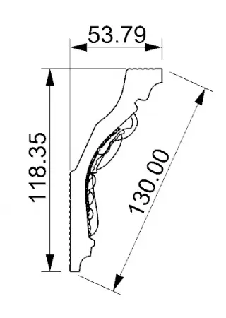 Карниз потолочный GLANZEPOL GP26