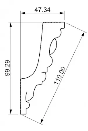 Карниз потолочный GLANZEPOL GP45