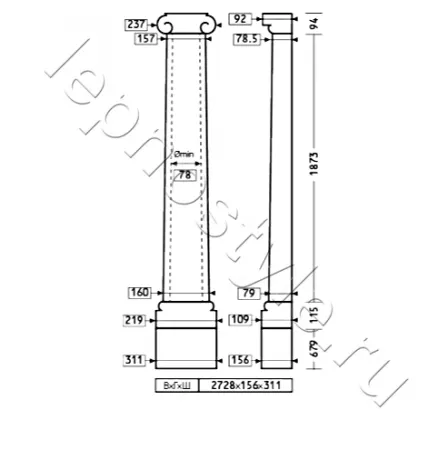 Полуколонна комплект Европласт 1.10.201