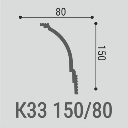 Карниз потолочный Bello Deco К33 150/80