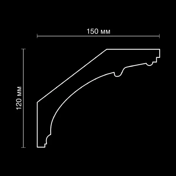 Карниз потолочный гипсовый Artpole SKT507