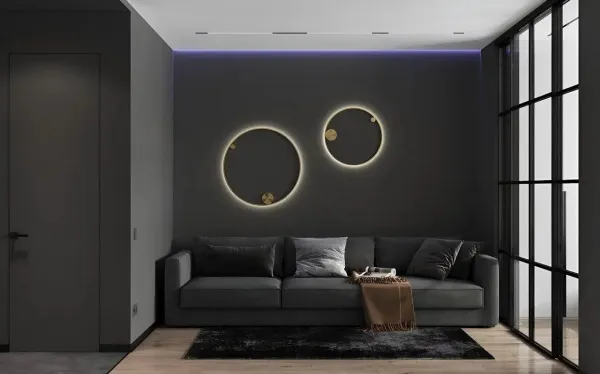 Плинтус алюминиевый LACONISTIQ Adhesive 62мм Черный матовый