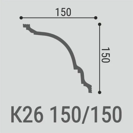 Карниз потолочный Bello Deco К26 150/150