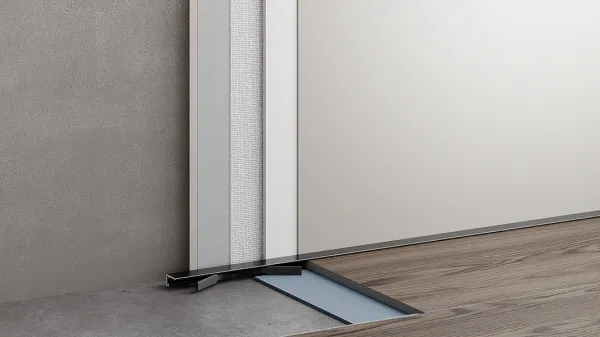 Микроплинтус 11 мм ФЕСО с пружинами RAL 7021 черно-серый