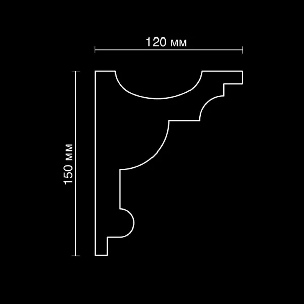 Карниз потолочный гипсовый Artpole SKTL153