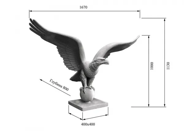 Скульптура Орел DECORUS OL-001