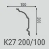 Карниз потолочный Bello Deco К27 200/100