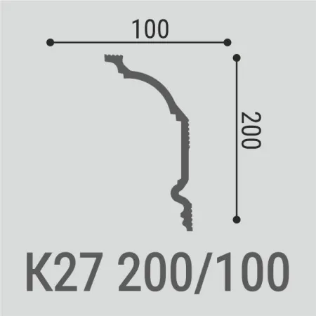 Карниз потолочный Bello Deco К27 200/100
