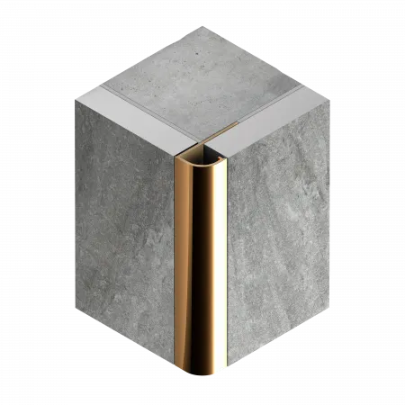 Профиль для плитки внешний 10 мм (латунь полированная)