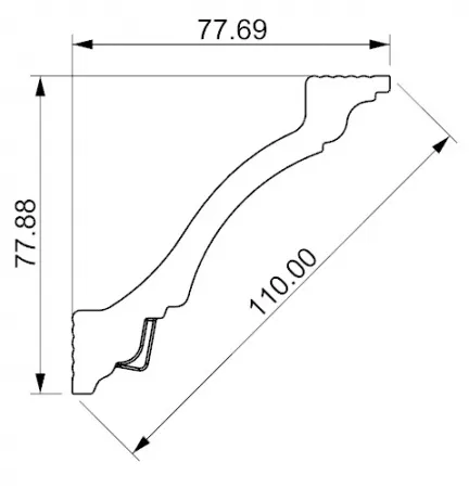 Карниз потолочный GLANZEPOL GP38