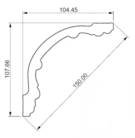 Карниз потолочный GLANZEPOL GP21