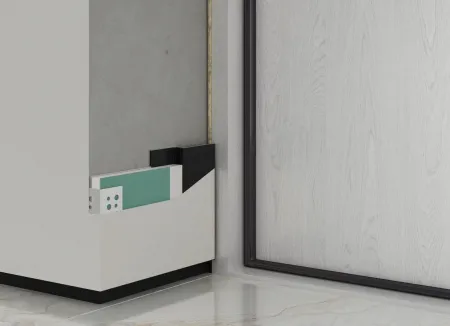 Теневая рейка micro 3М (скрытый наличник) Laconistiq Черный муар