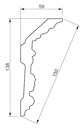 Карниз потолочный GLANZEPOL GP63