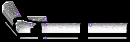 Карниз потолочный гипсовый Artpole SK236N