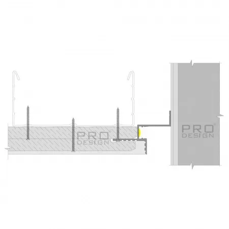 Парящий потолочный профиль Pro Design Gipps 602 Черный
