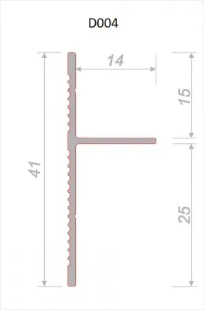 Универсальный теневой профиль D004 Черный