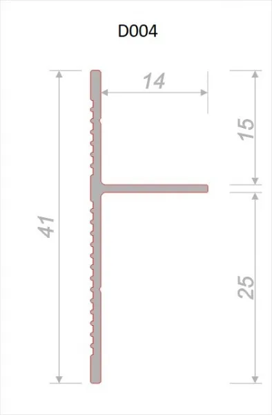 Универсальный теневой профиль D004 Черный