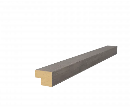 Торцевая рейка с пазом, МДФ, дуб старинный светло-серый/2750