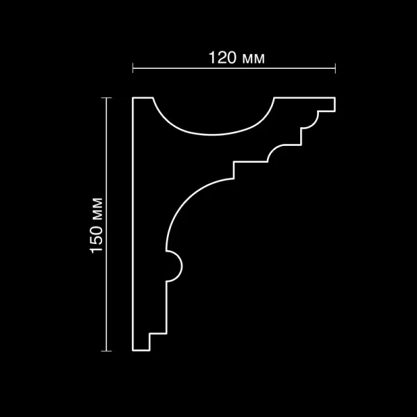 Карниз потолочный гипсовый Artpole SKTL150