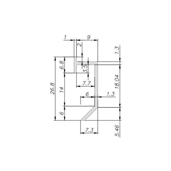 Теневой плинтус Pro Design 9388 Slim Led Черный