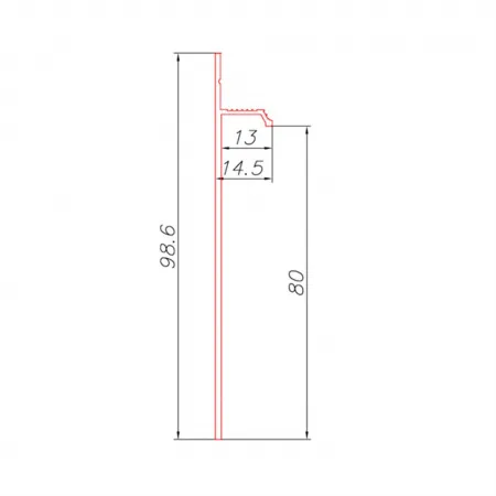 Плинтус скрытого монтажа Pro Design 323 без покрытия