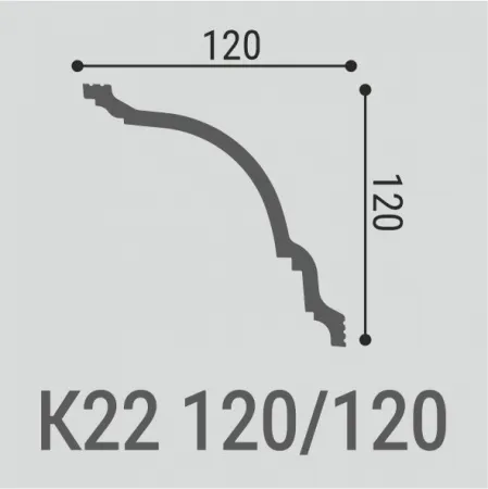 Карниз потолочный Bello Deco К22 120/120