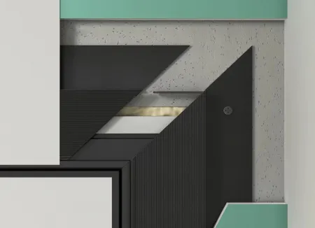 Теневая рейка micro 3М (скрытый наличник) Laconistiq Черный муар