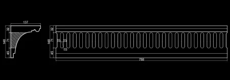 Карниз потолочный вентиляционный Artpole SK205V