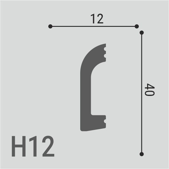 Плинтус напольный Де-Багет Н 12 40/12