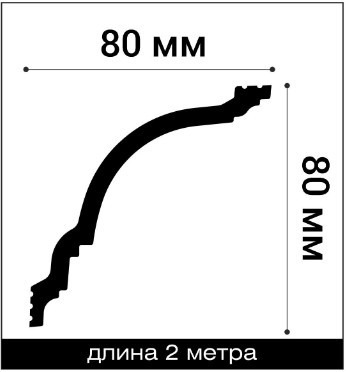 Карниз потолочный Bello Deco К16 80/80