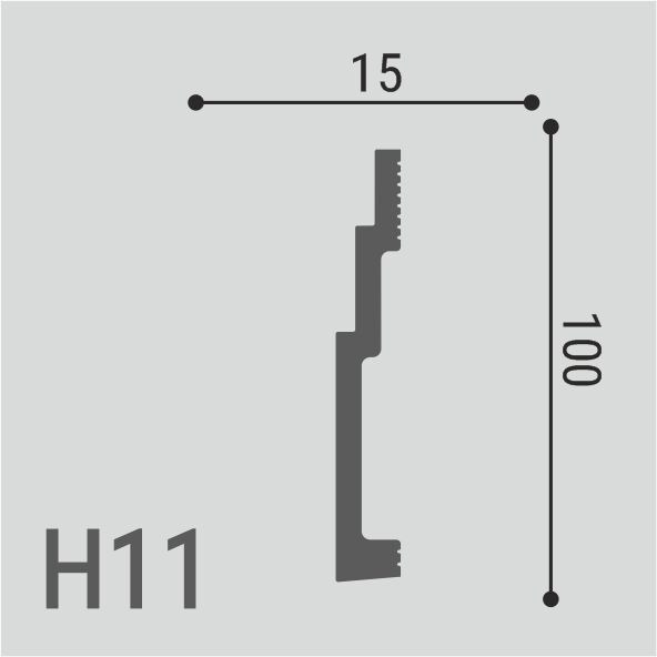 Плинтус напольный Де-Багет Н 11 100/15